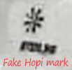 Fake Hopi mark on jewelry sold from Japan on Ebay