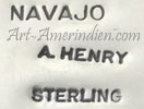 A. HENRY NAVAJO hallmark is Andrew Henry
