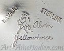 Alvin Yellowhorse Navajo mark on silver Indian Native jewelry