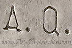 A.Q. hallmark is Alice Quam Zuni Indian Native American artist signature