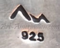 A S mountain mark for Al Somers Apache/Blackfoot Indian Native American silversmith active from 1942