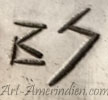 BS chiseled hallmark on Indian Native jewelry is Bobby Secakuku Hopi
