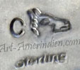 C and Horse head symbol mark is John Curtis, Navajo silversmith