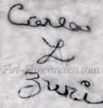 Carlos L Zuni script hallmark on jewelry