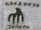 Charveze picto mark on jewelry for Ted Charveze Isleta tribe
