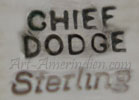 Chief Dodge Navajo hallmark on Indian Native American jewelry