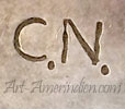 C.N. mark on Indian Native American jewelry for Cedric Navenma Hopi silversmith