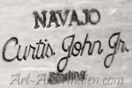 Curtis John Jr. Navajo hallmark on native jewelry