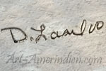 D. Lasiloo handscript hallmark on Zuni jewelry