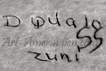 D Qualo handscript hallmark is Dean Qualo, Zuni