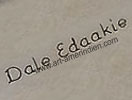 Dale Edaakie, Zuni Indian Native American jewelry silversmith hallmark