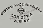 Don Dewa, Zuni Indian Native American jewelry silversmith hallmark