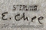 E. Chee handscript mark on Indian Native jewelry is Eddie Chee Navajo