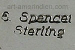 E Spencer script mark on Indian Native American jewelry is Evelyn Spencer Navajo