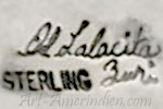Ed Lalacita Zuni script mark is Edwin Lalacita artist signature