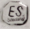 ES mark on a plate is Eve Seymour Colombian jewelry designer from California
