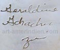 Geraldine Gchachu Zuni hallmark on sterling silve indian jewelry