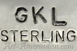 GKL mark on Indian Native American jewelry is Glenda Loretto, Jemez