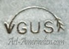 GUS and bent arrow hallmark on jewelry is Gus Keene Sr Navajo indian native american