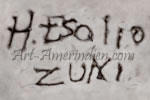 H. Esalio Zuni hallmark is Howard Esalio