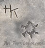 HK hallmark on jewelry for Hale Kahe Hopi silversmith