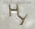 HY mark on jewelry for Henrietta Yesele Navajo