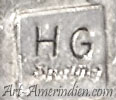 HG on plate mark on squash blossom navajo necklace