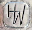 HW or HTW mark on mosaic ram head buckle