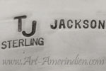 TJ and JACKSON mark on indian jewelry is Tommy Jackson Navajo hallmark
