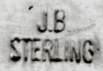 J.B STERLING hallmark on jewelry for Jack Bly Kewa Indian Native American silversmith