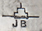 JB and mesa symbol mark is Jefferson Brown Navajo silversmith hallmark