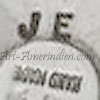 JE stamped mark for Jimmy Emerson silversmith for Alltribes