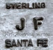 JF Santa Fe hallmark on SW jewelry is Jerry Faires Anglo silversmith