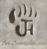 JH Bear claws mark for Jay Humeyestewa Hopi silversmith