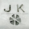 JK symbol mark for John Kallestewa Zuni silversmith