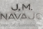 J.M. NAVAJO mark on indian jewelry for Jackie Manygoats