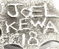 Joel Kewa mark on jewelry for Joel Pajarito Kewa Indian Native American