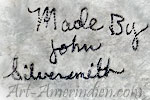 John Silversmith Navajo signature on Indian jewelry