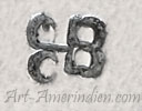J B conjoined letters mark on Navajo belt buckle