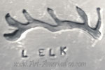 L ELK mark on Indian jewelry for Michael Little Lakota-sioux silversmith