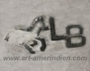 lb Lorren Begay aka Larry Anglo hallmark on sterling silver