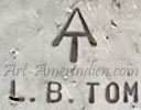 L.B. TOM mark on jewelry for Larry Bill Tom, navajo silversmith