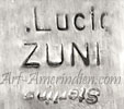 Lucio Zuni Indian Native jewelry mark