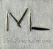 ML hallmark on overlay jewelry