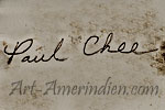 Paul Chee handscript signature on Navajo jewelry