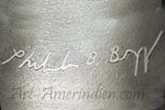 Philander B Begay Navajo hand script hallmark on jewelry