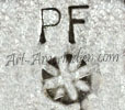 PF mark on inlayed turquoise watch band