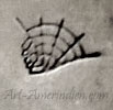 spiderweb mark on Indian jewelry for Vern Mansfield Hopi hallmark