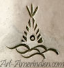 Teepee and water symbol mark
