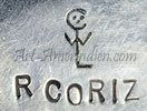 R CORIZ and the Navajo Hogan shop hallmark is Raymond Coriz Kewa